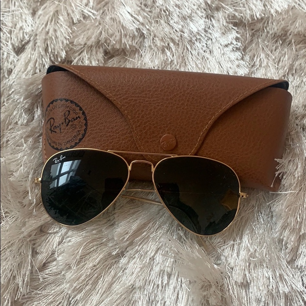 Ray Band black and Gold Aviator Sunglasses